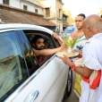 Arriving in the Agrahara of Mahadanapuram on May 8, 2017, the Jagadgurus were received respectfully by the residents and led along the main Agrahara having at its two ends, a temple for Lord Shiva and a temple for Lord Vishnu