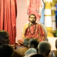 Sri Sannidhanam blessing the audience with an Anugraha Bhashanam
