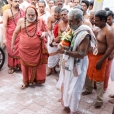 Jagadgurus being welcomed at the Aashraamama Agrahara