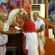 Scholars who participated in the Veda-Vedanta Sadas were honoured
