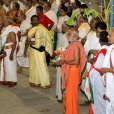 Sri Sannidhanam was led in a silver ratha to Abhinava Shankaralaya