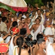 Sri Sannidhanam was led in a silver ratha to Abhinava Shankaralaya