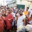 The Jagadgurus then graced the premises of the Satsangha Bhavanam named Narasimha Sadanam, for which Sri Mahasannidhanam had laid the foundation during the 2012 Vijaya Yatra