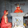 Sri Sannidhanam performing the Kumbhabhisheka ceremonies for Sri Sharadamba