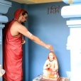 Sri Sannidhanam performing the Kumbhabhisheka ceremonies for Sri Adi Shankaracharya