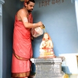 Sri Sannidhanam performing the Kumbhabhisheka ceremonies for Sri Adi Shankaracharya
