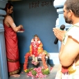 Sri Sannidhanam performing the Kumbhabhisheka ceremonies for Sri Adi Shankaracharya