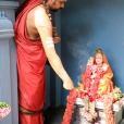 Sri Sannidhanam performing the Kumbhabhisheka ceremonies for Sri Adi Shankaracharya