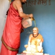 Sri Sannidhanam performing the Kumbhabhisheka ceremonies for Sri Abhinava Shankara - the 33rd Acharya of the Peetham, Jagadguru Sri Sacchidananda Shivabhinava Nrisimha Bharati Mahaswamiji