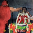 Sri Sannidhanam performing the Kumbhabhisheka ceremonies for Sri Sharadamba