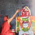 Sri Sannidhanam performing the Kumbhabhisheka ceremonies for Sri Sharadamba
