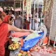 The Jagadgurus offered Pushparchana to the chanting of Sri Sadashivendra Pancharatna Stotram and Sri Sadashivendra Stava and then performed Mahamanglarati.