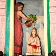Sri Sannidhanam performing the Kumbhabhisheka at the shrine of Sri Adi Shankaracharya at the Sringeri Shankara Math in Palamadai