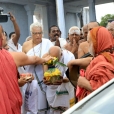 Jagadgurus at the Gomati Ambal Sameta Agneeshwarar temple in Melnattham