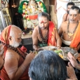 The Jagadgurus had Darshan of Sri Ananda Vinayakar and offered a Vastram