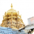 The golden Vimana Gopura above the sanctum sanctorum