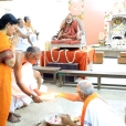 Dhuli Pada Puja was performed by Sri Shashidharan, Dharmadhikari of the Sringeri Shankara Math in Periyakulam