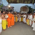 Swami Omkarananda and Swami Pranavananda waiting to welcome the Jagadgurus