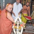 The Jagadgurus having Darshan at the temple for Goddess Bhuvaneshwari