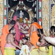 The Jagadgurus having Darshan at the temple for Goddess Bhuvaneshwari