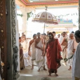 The Jagadgurus arrive for the Kumbhabhishekam