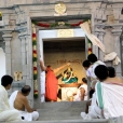 Sri Mahasannidhanam performing the Prathishta Kumbhabhisheka of Goddess Sharadamba