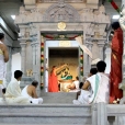 Sri Mahasannidhanam performing the Prathishta Kumbhabhisheka of Goddess Sharadamba