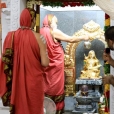 Sri Mahasannidhanam performing the Prathishta Kumbhabhisheka of Sri Adi Shankaracharya