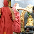 Sri Mahasannidhanam performing the Prathishta Kumbhabhisheka of Sri Adi Shankaracharya