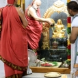 Sri Mahasannidhanam performing the Prathishta Kumbhabhisheka of Sri Adi Shankaracharya