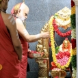 Sri Mahasannidhanam performing the Prathishta Kumbhabhisheka of Sri Adi Shankaracharya