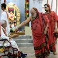 Sri Mahasannidhanam giving Prasadam to Guru Bhakta Mani Sri PR Ramasubrahmaneya Rajha
