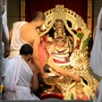 Sri Mahasannidhanam performing the Prathishta Kumbhabhisheka of Goddess Sharadamba