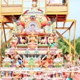 Thereafter the Jagadgurus performed the Kumbhabhishekas of the Vimana Shikhara and the Rajagopuram