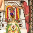 Sri Sannidhanam worshipping Goddess Rajarajeshwari in the premises of the Samsthanam