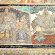 The walls of the Ramalinga Vilasam hall are adorned with frescoes depicting various events described in the Puranas and the lilas of the Lord