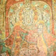 The walls of the Ramalinga Vilasam hall are adorned with frescoes depicting various events described in the Puranas and the lilas of the Lord