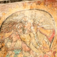 The walls of the Ramalinga Vilasam hall are adorned with frescoes depicting various events described in the Puranas and the lilas of the Lord