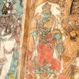 The walls of the Ramalinga Vilasam hall are adorned with frescoes depicting various events described in the Puranas and the lilas of the Lord