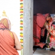 Sri Sannidhanam performing the Kumbhabhisheka of the Varasiddhi Vinayakar temple in Ramayyanpatti