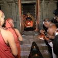 The Jagadgurus having Darshan at the Kattu Pillaiyar temple