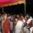 Sri Sannidhanam being led in a grand procession through the Agrahara of Rameswaram that surrounds the Ramanathaswamy temple