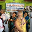 Sri Sannidhanam being led in a grand procession through the Agrahara of Rameswaram that surrounds the Ramanathaswamy temple