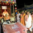 Sri Sannidhanam being led in a grand procession through the Agrahara of Rameswaram that surrounds the Ramanathaswamy temple