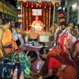 Sri Sannidhanam being led in a grand procession through the Agrahara of Rameswaram that surrounds the Ramanathaswamy temple