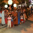 Sri Sannidhanam being led in a grand procession through the Agrahara of Rameswaram that surrounds the Ramanathaswamy temple