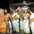 Sri Sannidhanam being led in a grand procession through the Agrahara of Rameswaram that surrounds the Ramanathaswamy temple
