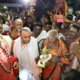Sri Sannidhanam being led in a grand procession through the Agrahara of Rameswaram that surrounds the Ramanathaswamy temple