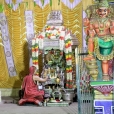 Sri Sannidhanam performing  the Sharada Chandramoulishwara Puja at the end of the long and beautiful Southern corridor of the third Praakaara of the Sri Ramanathaswamy  Temple
