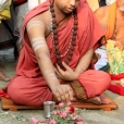 Sri Sannidhanam performing worship at Dhanushkodi